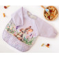 Babero impermeable con mangas elefante lavanda-Kiokids