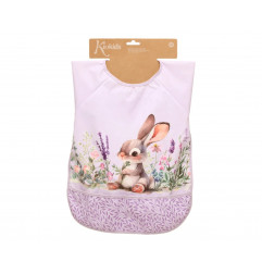 Babero impermeable con mangas elefante lavanda-Kiokids