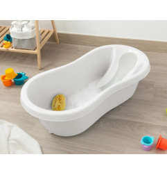 Bañera blanca evolutiva para bebé-Kiokids