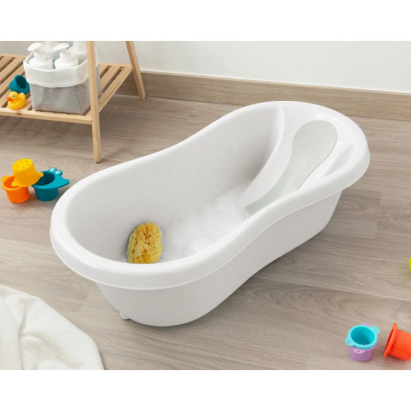 Bañera blanca evolutiva para bebé-Kiokids
