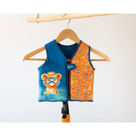 Chaleco neopreno de flotación animales azul marino-Kiokids