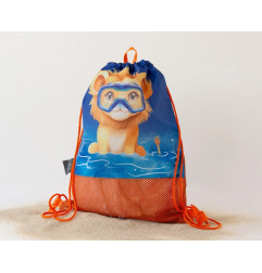 Bolsa de playa animales naranja-Kiokids