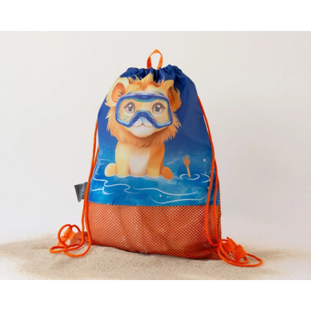Bolsa de playa animales naranja-Kiokids