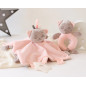 Set doudou y sonajero gatito rosa-Kiokids