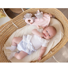 Set doudou y sonajero gatito rosa-Kiokids