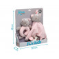 Set doudou y sonajero gatito rosa-Kiokids