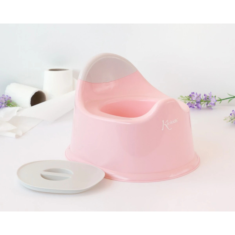 Orinal infantil rosa con tapa y asa-Kiokids
