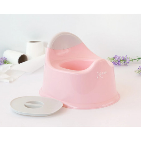Orinal infantil rosa con tapa y asa-Kiokids