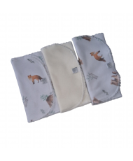 Set Babero Bandana Reversible + Tres Babita Ciro-Todo Amor Baby