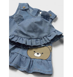 Vestido vaquero con gorro recién nacida-Mayoral