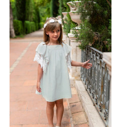 Vestido Chambray Verde Agua-Coco Ceremia