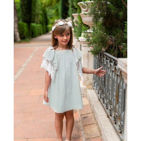 Vestido Chambray Verde Agua-Coco Ceremia