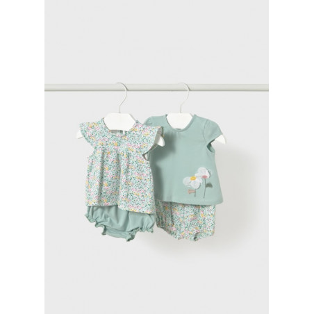 Conjunto 4 piezas estampado recién nacida jade-Mayoral