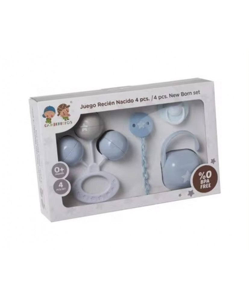 Juego Recién Nacido 4 pcs Azul-Gamberrito's
