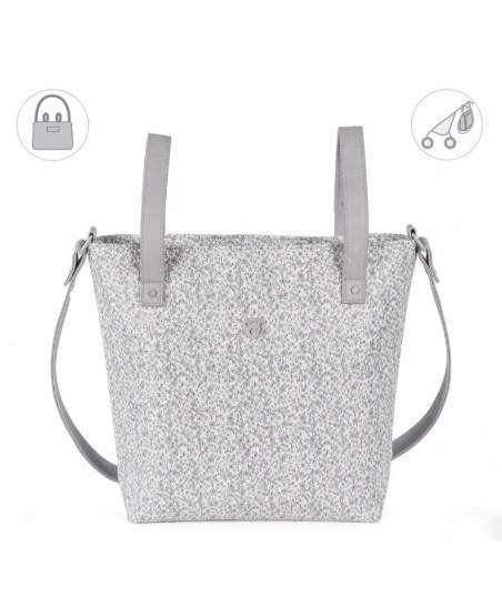 Bolsa Cochecito Flower Mellow Gris-Pasito a Pasito