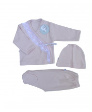 Conjunto 3 piezas Recién Nacido puntilla