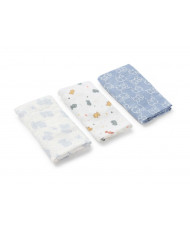 Pack de 3 Mini Gasas Mmuse Azul-Baby Tous