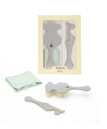 Set de Cepillo y Peine Beauty Gris-Baby Tous
