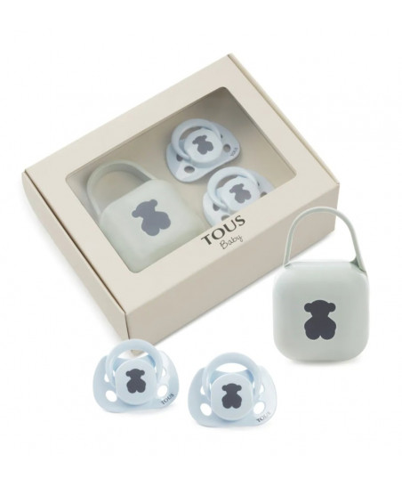 Pack 2 Chupetes Bear Azul Celeste-Baby Tous