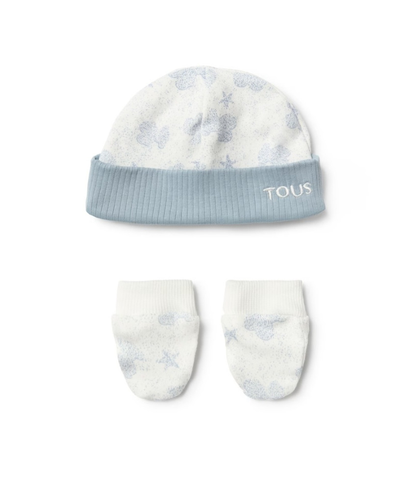 Conjunto de Bebé Gorro y Manoplas Ilusion Azul- Baby Tous