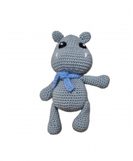 Set sonajero, sujeta chupetes y muñequito de apego tejido a mano y personalizado