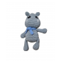 Set sonajero, sujeta chupetes y muñequito de apego tejido a mano y personalizado