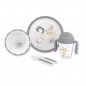 Set Vajilla 5 Piezas Gris-Interbaby