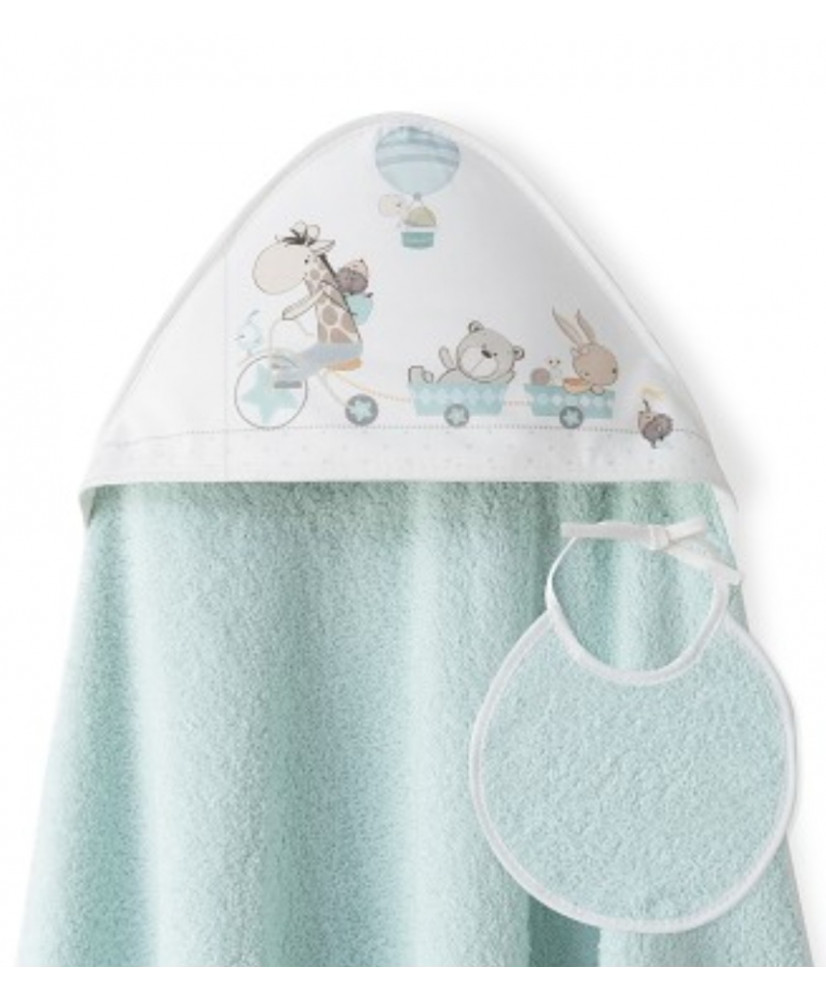 Capa de Baño + Babero Verde-Interbaby