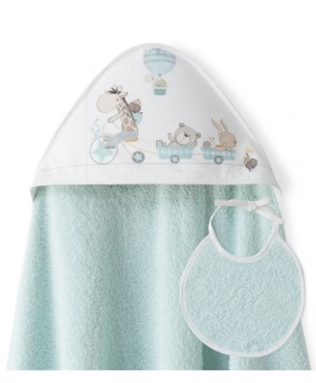 Capa de Baño + Babero Verde-Interbaby