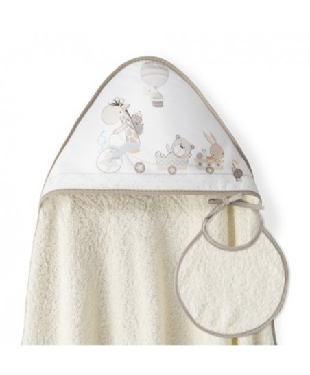 Capa de Baño + Babero Beig-Interbaby