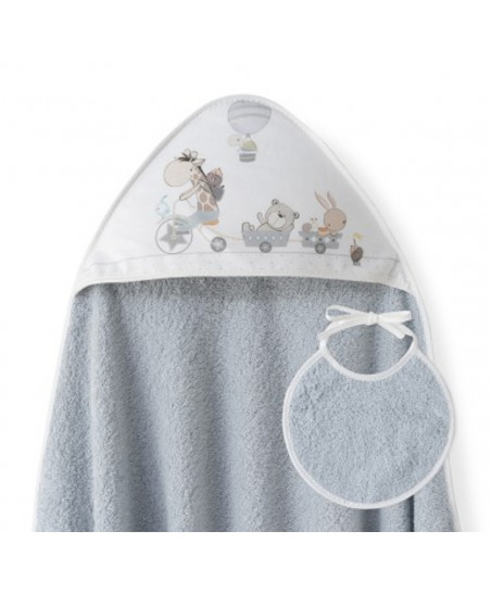 Capa de Baño + Babero Gris-Interbaby