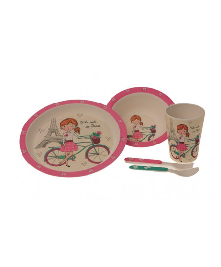 Juego Vajilla 5 piezas Multicolor Niña-Gamberrito's