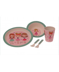 Juego Vajilla 5Piezas Multicolor Niña-Gamberrito's