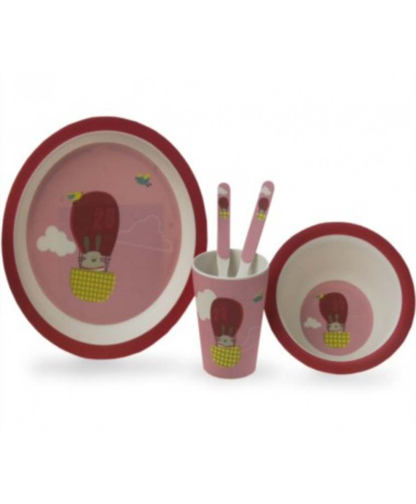 Juego Vajilla 5Piezas Multicolor Niña-Gamberrito's