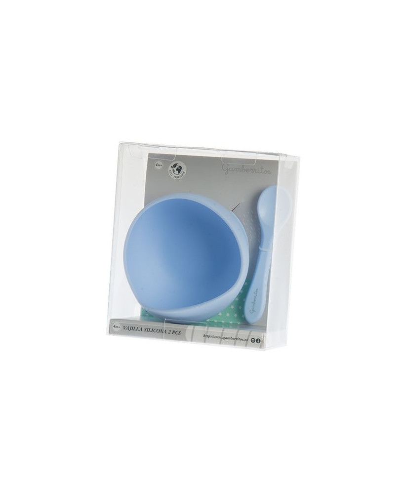 Vajilla Silicona 2Piezas Azul-Gamberrito's