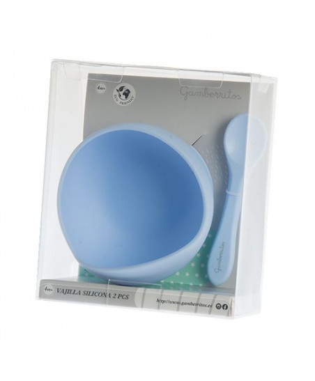 Vajilla Silicona 2Piezas Azul-Gamberrito's