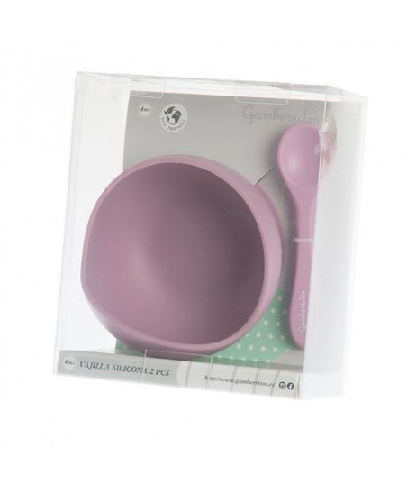 Vajilla Silicona 3Piezas Rosa-Gamberrito's