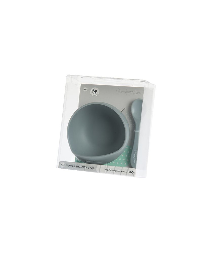 Vajilla Silicona 3Piezas Gris-Gamberrito's