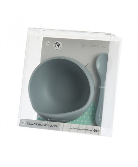 Vajilla Silicona 3Piezas Gris-Gamberrito's