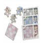 Set Manta Infantil +Sonajero Gris -Gamberrito's