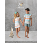 Conjunto Niño Polo " Familia Rayas Mandarina"