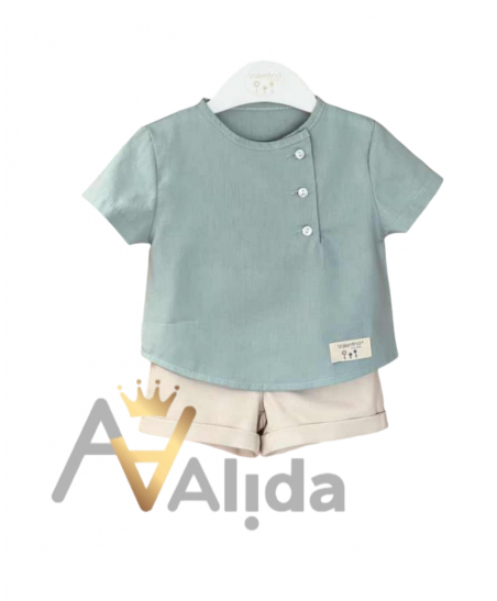 Conjunto Niño Mónaco Camisa+Pantalón Corto-Valentina