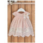 Vestido Napoles Gasa Bordadas+ Culote Rosa-Valentina