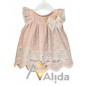 Vestido Napoles Gasa Bordadas+ Culote Rosa-Valentina