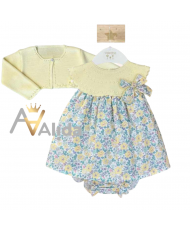 Vestido Capri Flores Tricot Doble-Valentina