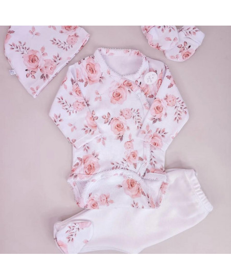 Conjunto 4 Piezas Estampa Rosalia- Todo Amor Baby
