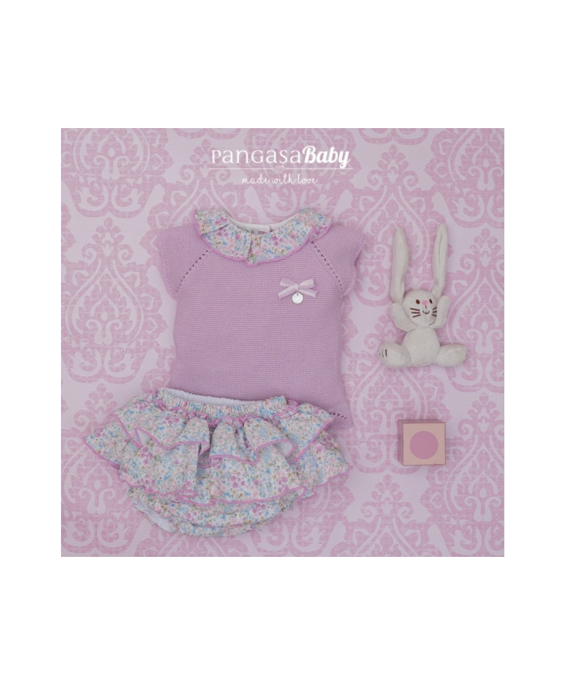 Conjunto Braguita Flores Lila-Pangasa