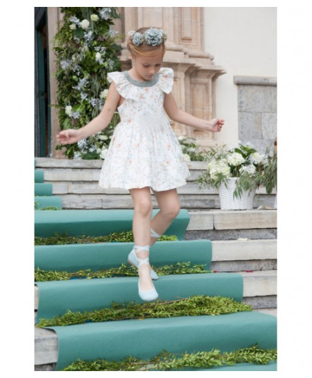Vestido Estilo Lino Verde Kaki-Coco Ceremonia