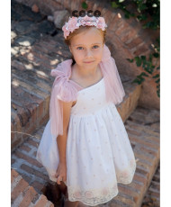 Vestido Tul Bordado Rosa Magnolia- COCO Ceremonia