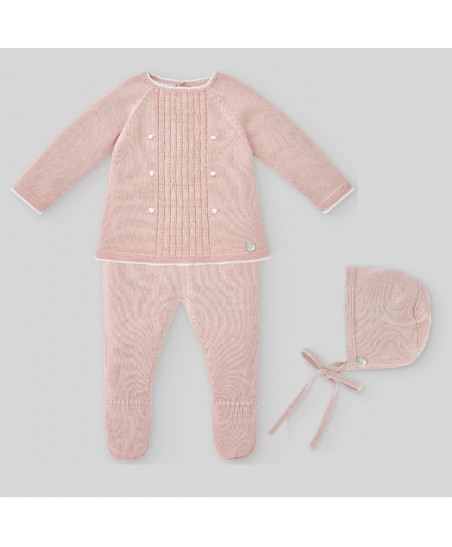 Conjunto Rosa palo /Blanco - Paz Rodriguez